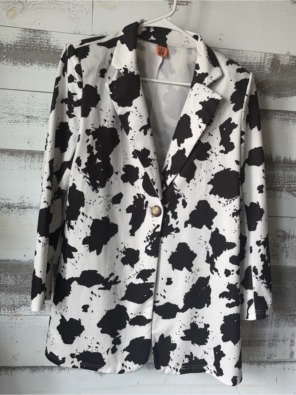 Black & White Cow-Print Blazer Jacket - Worn Twice